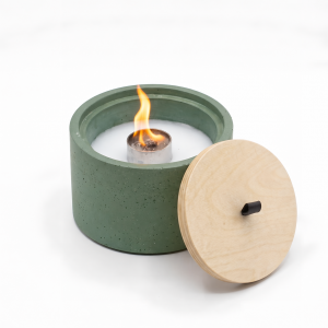 Wachsfeuer 18x11 cm - Grün