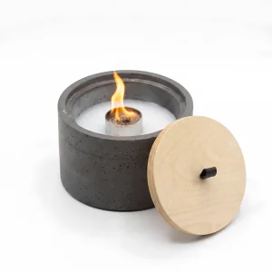 Wachsfeuer 18x11 cm - Anthrazit