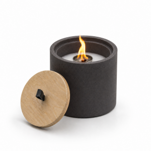 Wachsfeuer 15x15 cm - Anthrazit
