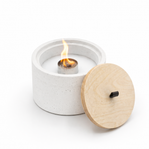 Wachsfeuer 18x11 cm - Weiss