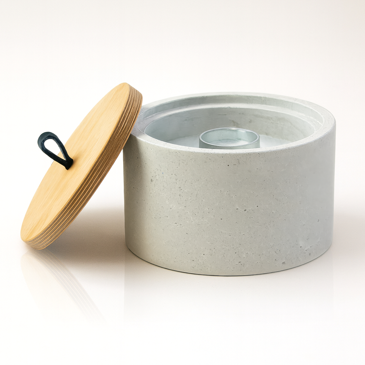 Wachsfeuer 18x11 cm - Weiss – Bild 2